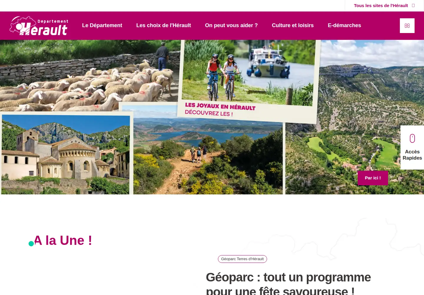 Screenshot of herault.fr