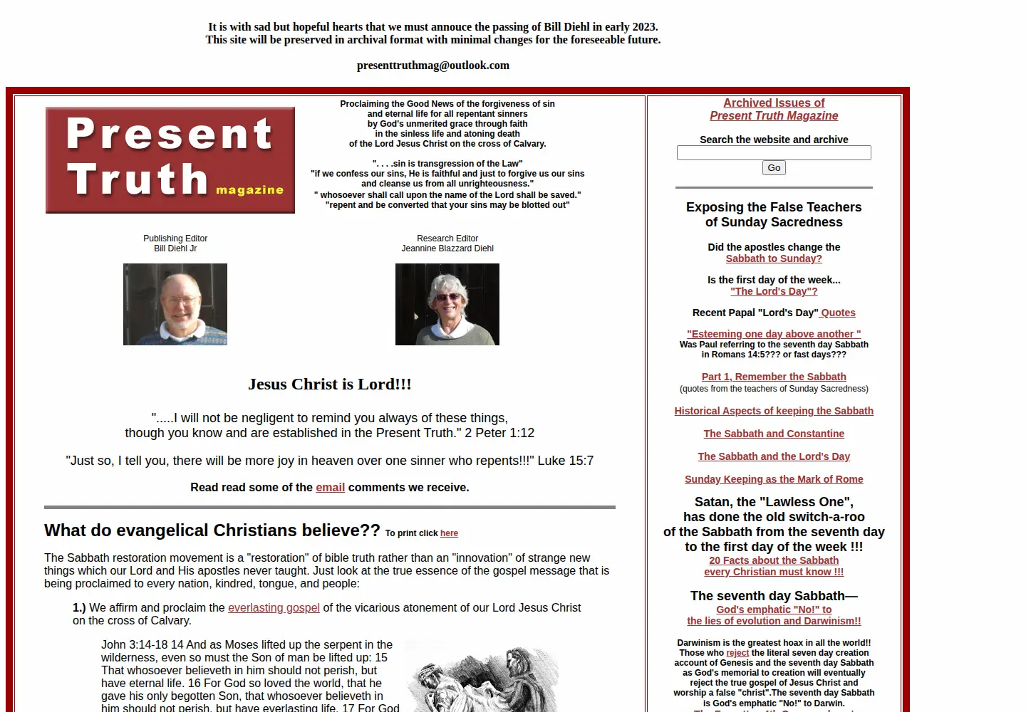 Screenshot of presenttruthmag.com