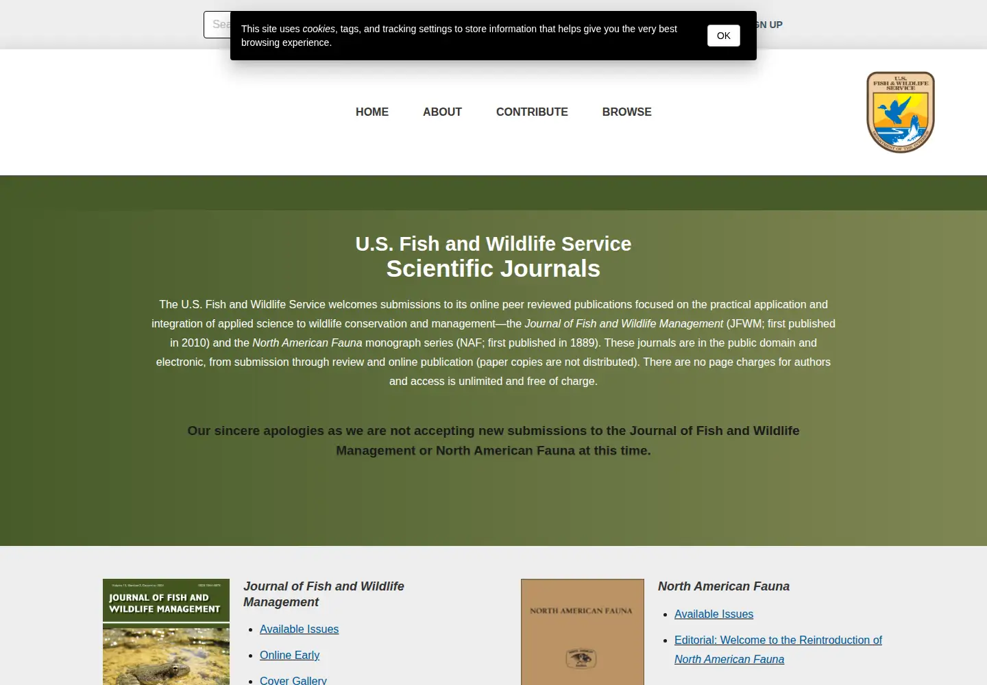 Captured homepage of fwspubs.org in the current scan