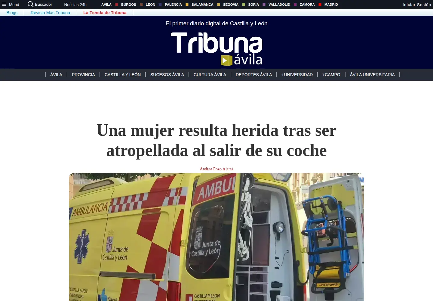 Screenshot of tribunaavila.com