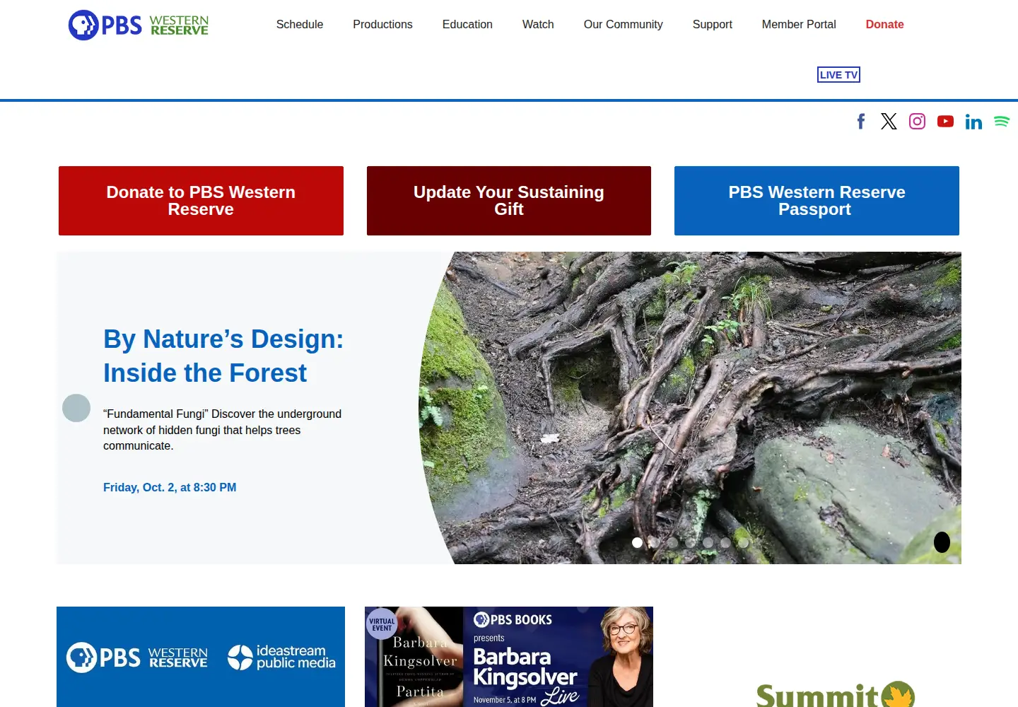 Screenshot of pbswesternreserve.org