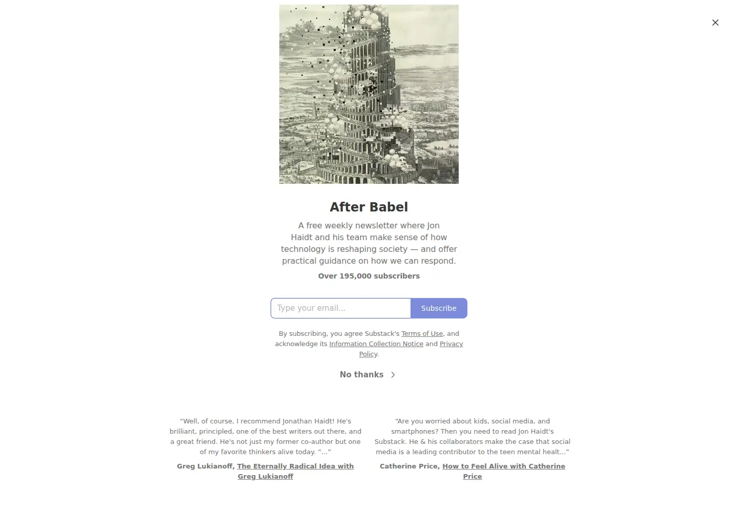 Captured homepage of afterbabel.com in the current scan