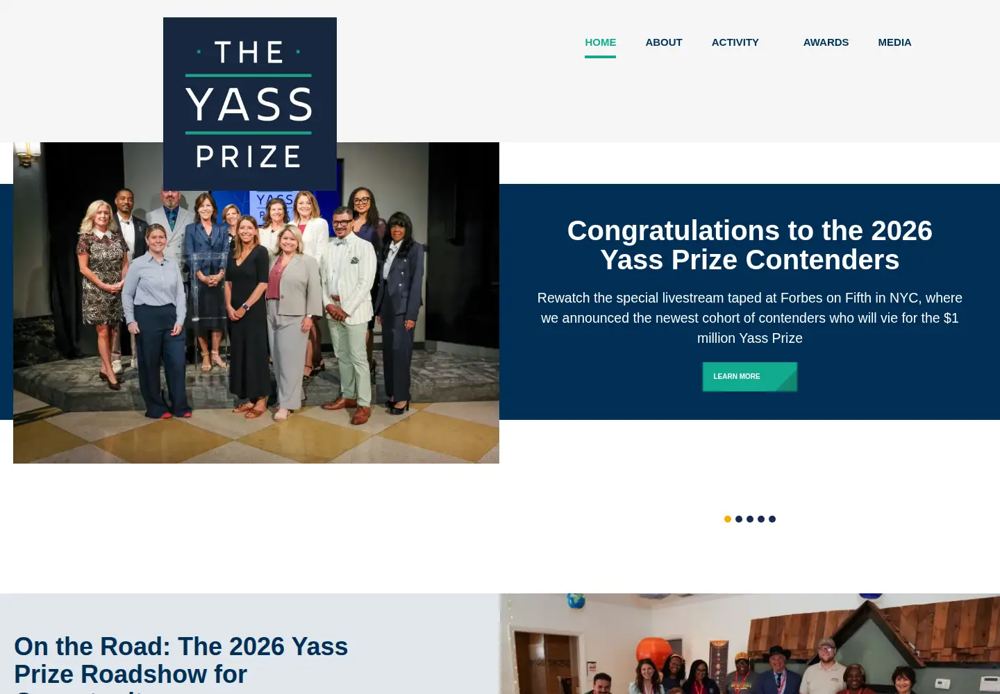 Screenshot of yassprize.org