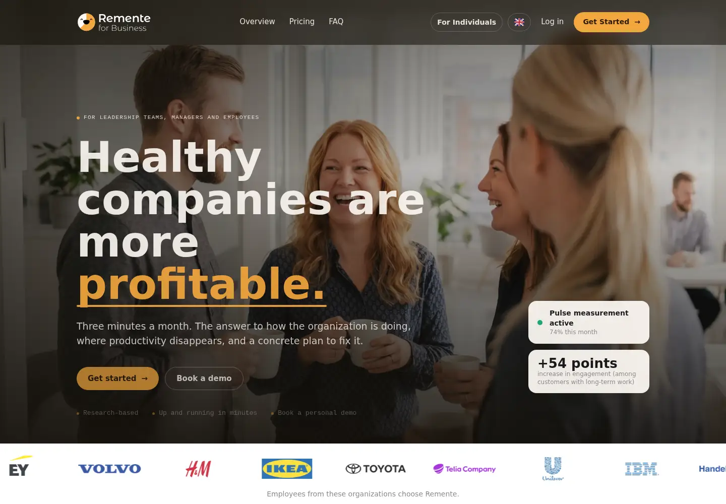 Screenshot of remente.com