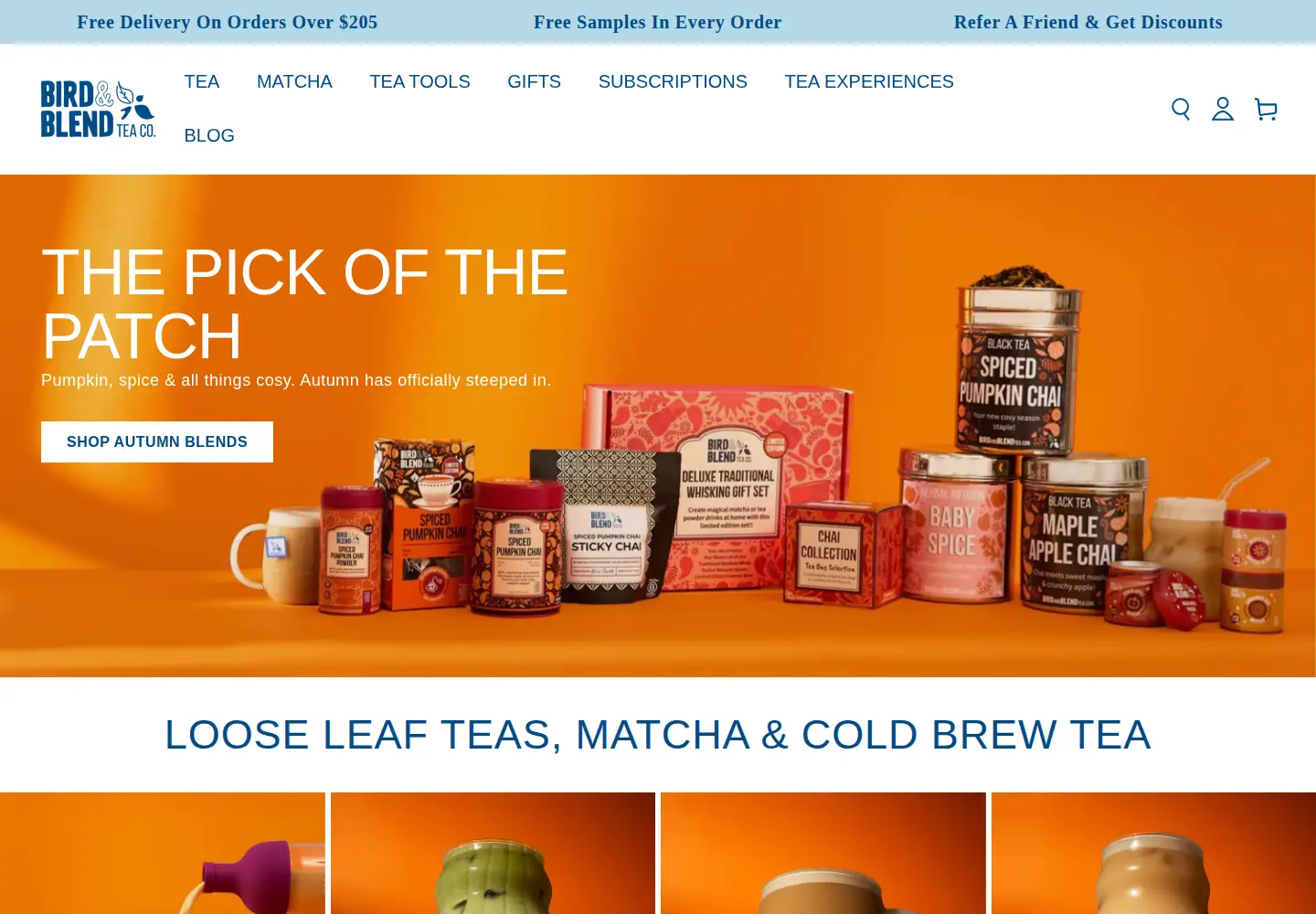 Screenshot of birdandblendtea.com