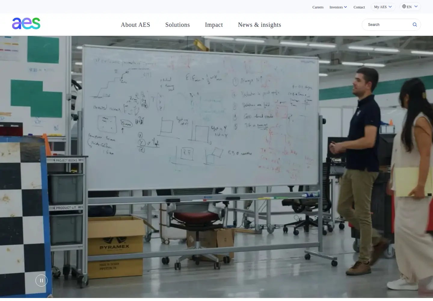 Screenshot of aes.com