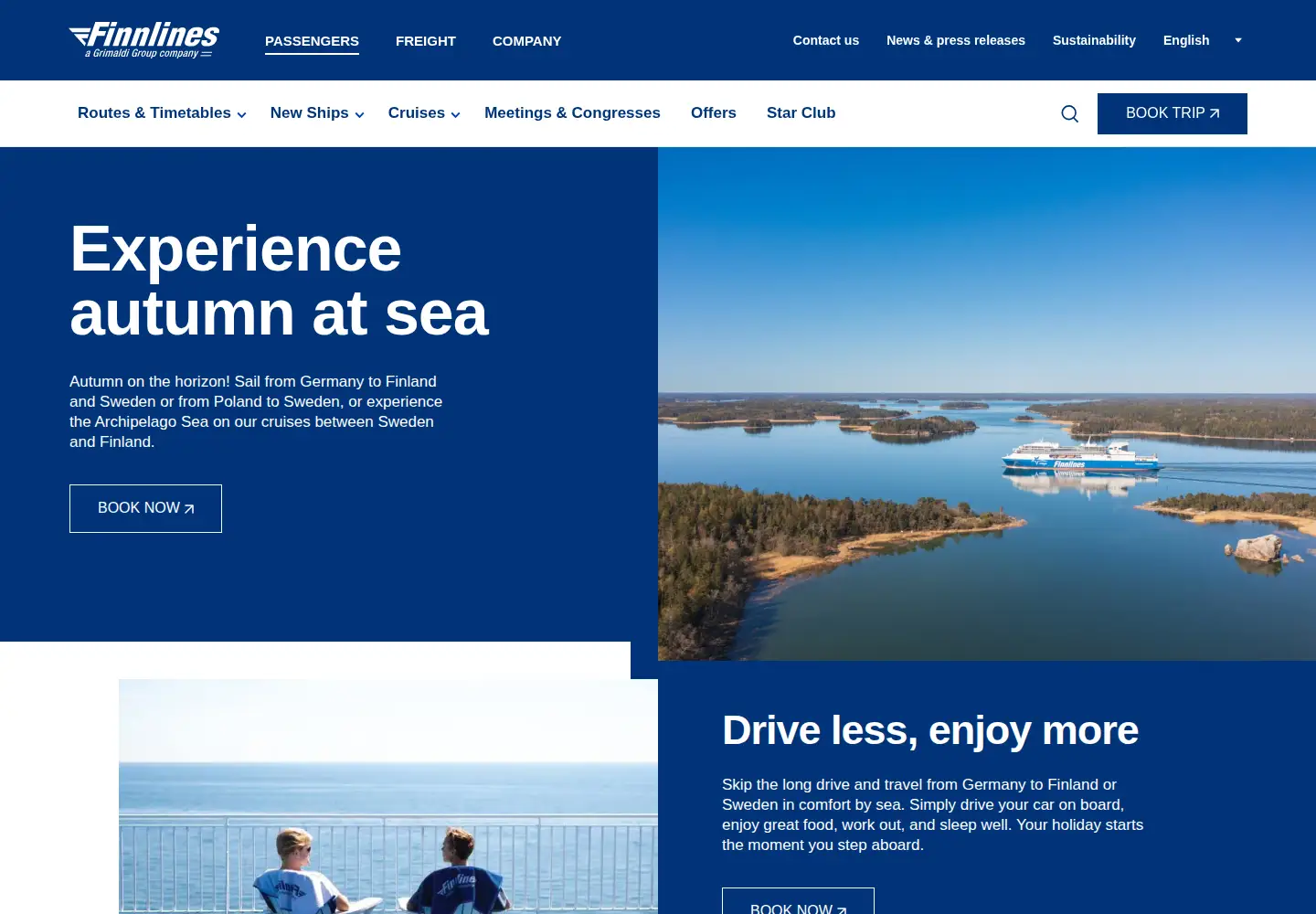 Screenshot of finnlines.com