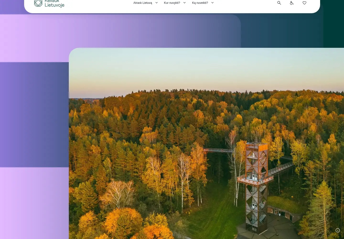 Screenshot of lithuania.travel