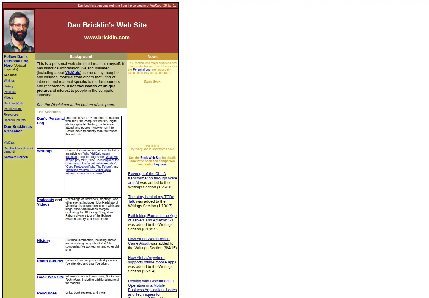 Screenshot of danbricklin.com