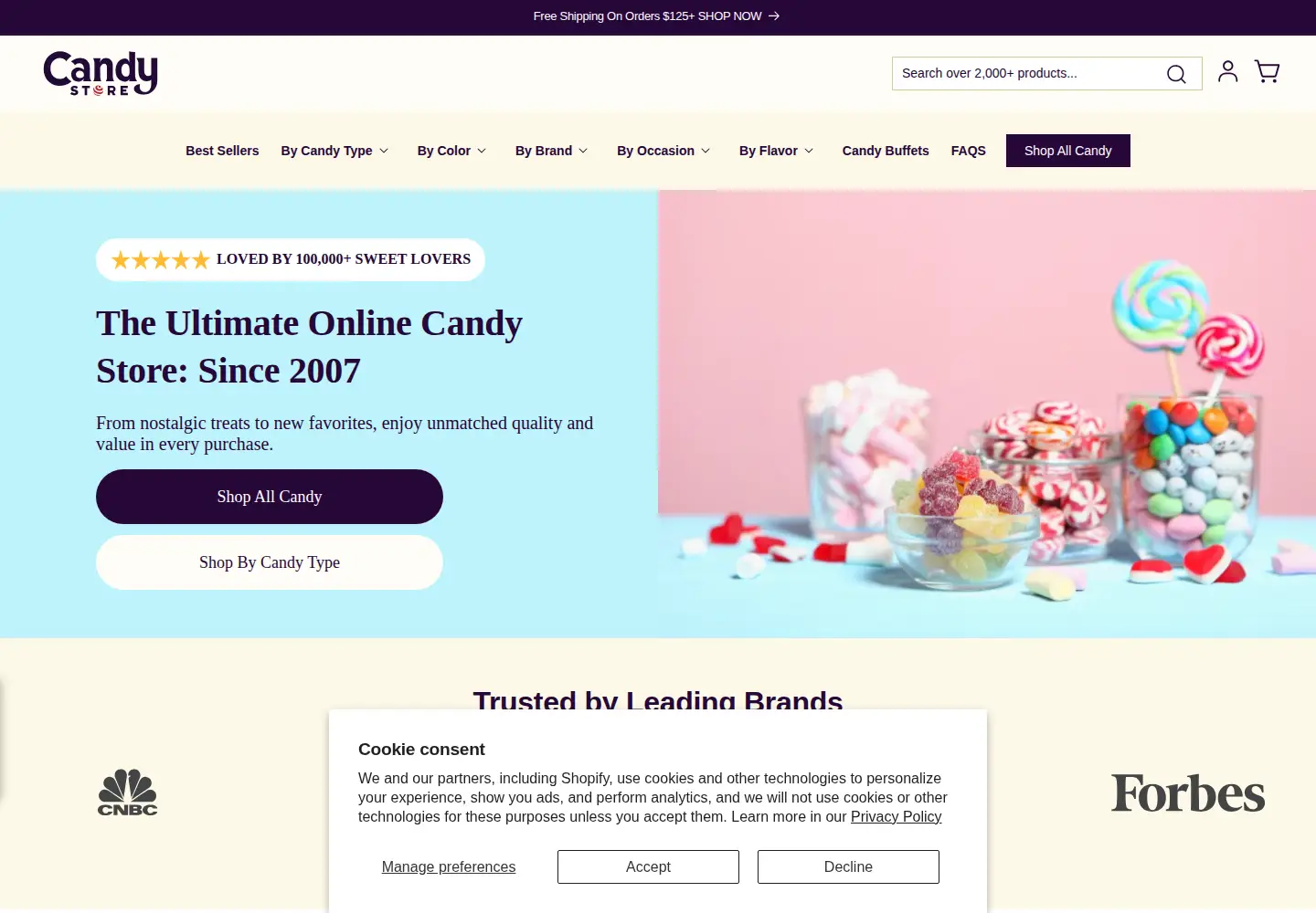 Screenshot of candystore.com