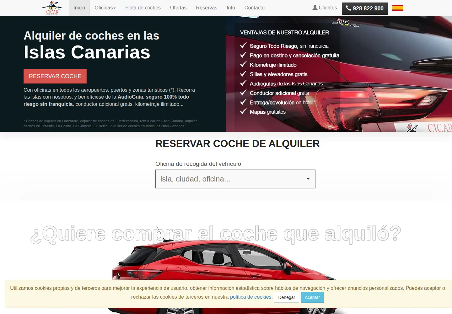 Screenshot of cicar.com