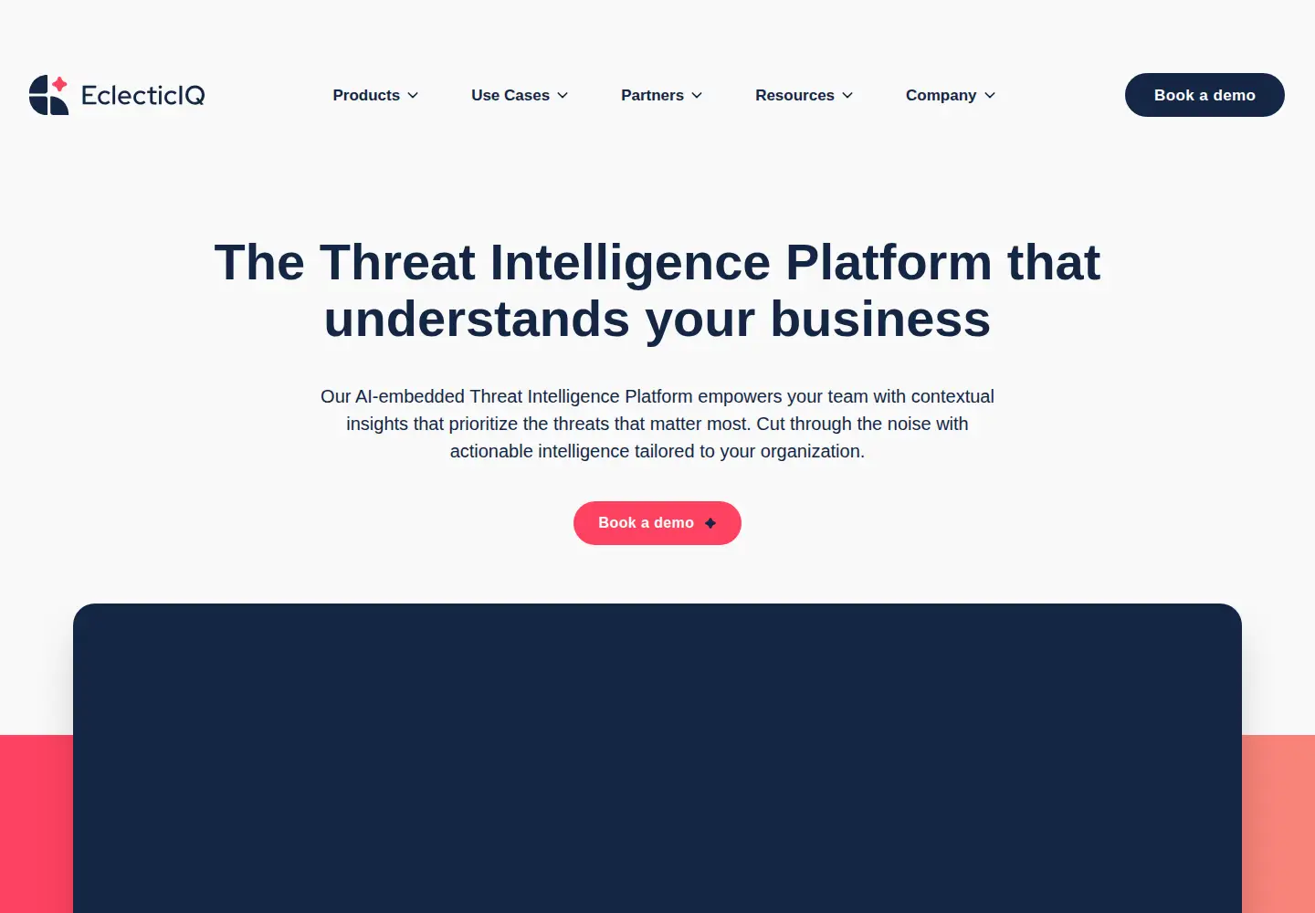 Screenshot of eclecticiq.com
