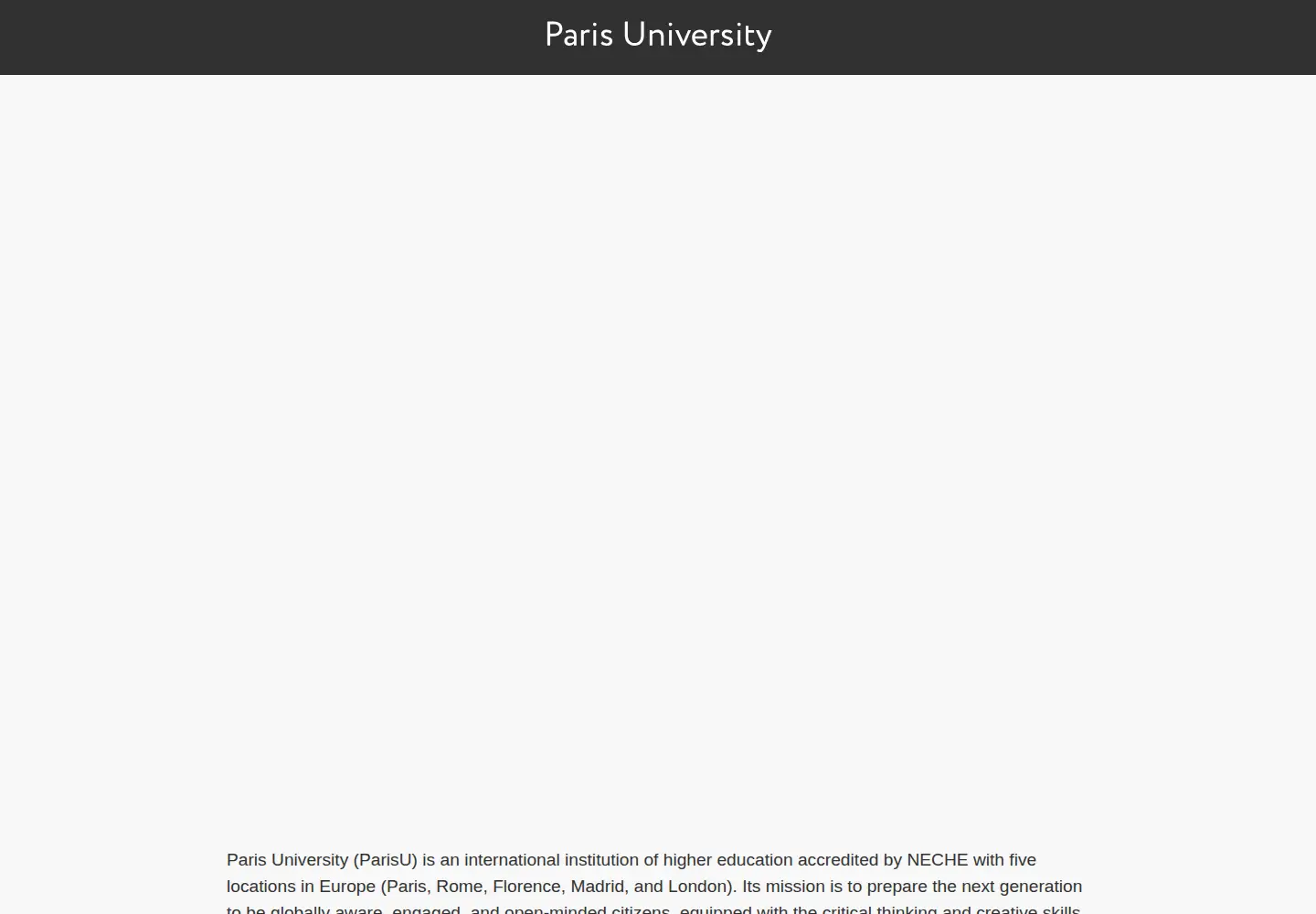 Screenshot of paris.edu