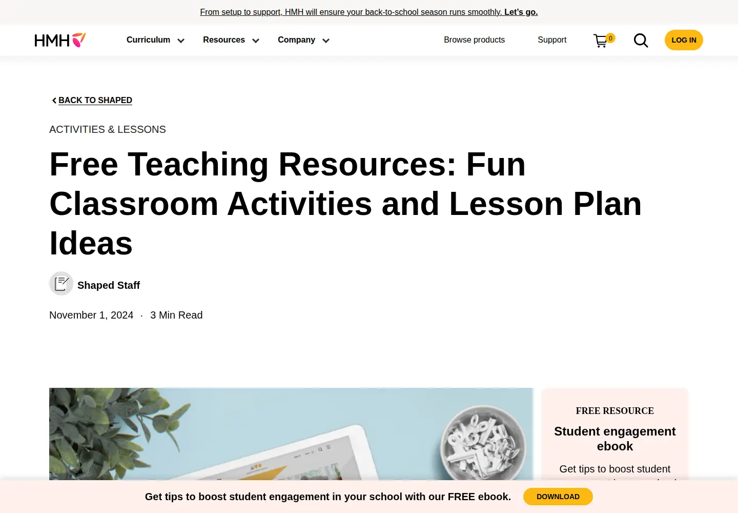 Screenshot of eduplace.com