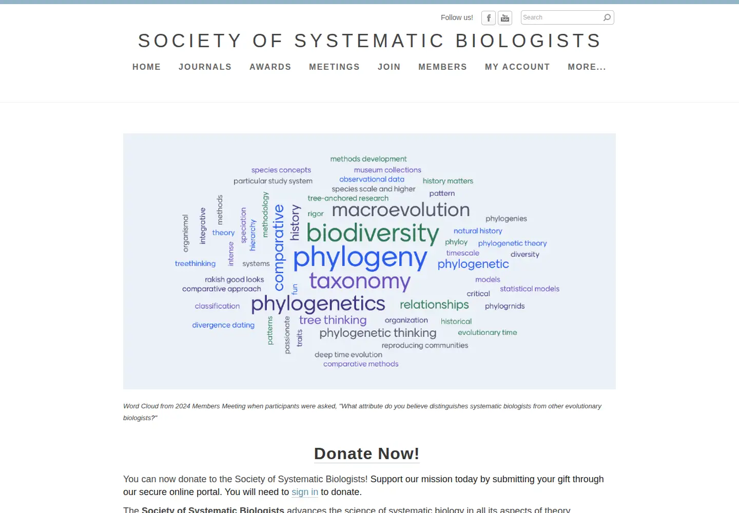 Screenshot of systbio.org