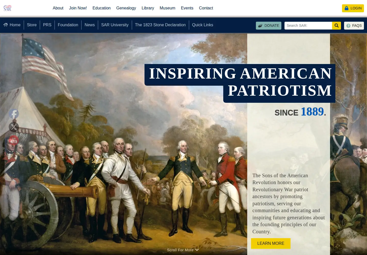 Screenshot of sar.org