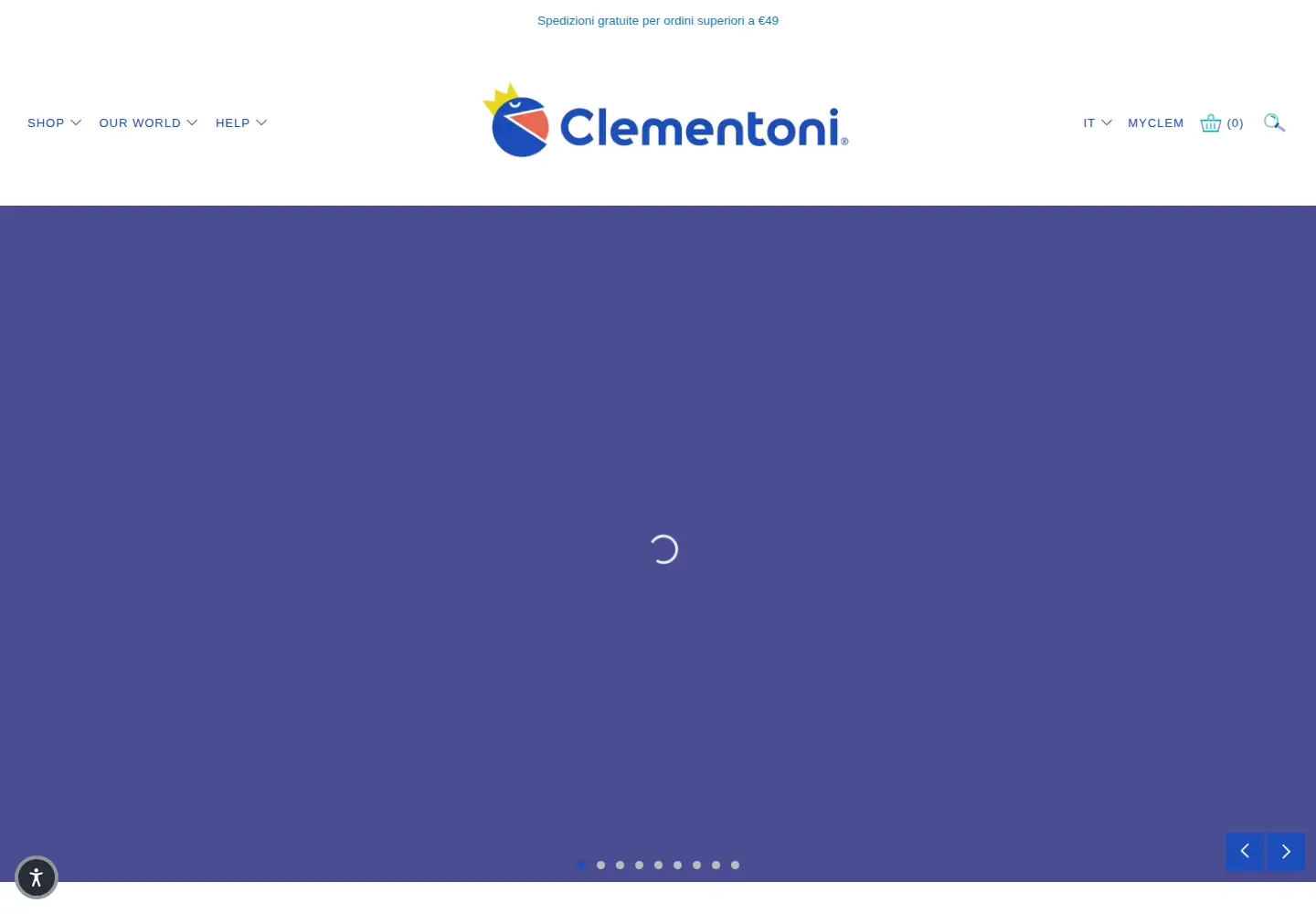 Screenshot of clementoni.com