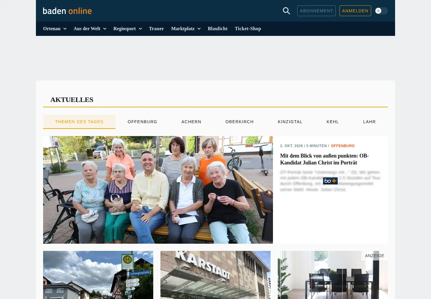 Screenshot of bo.de