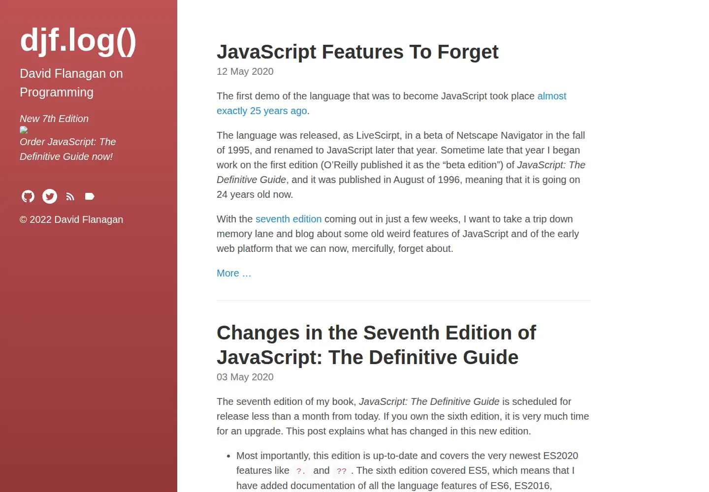 Screenshot of davidflanagan.com