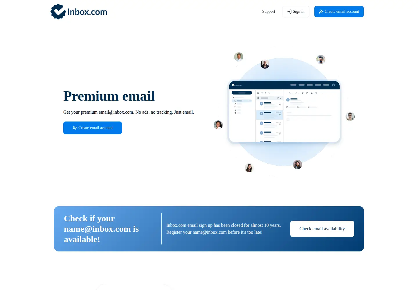 Screenshot of inbox.com
