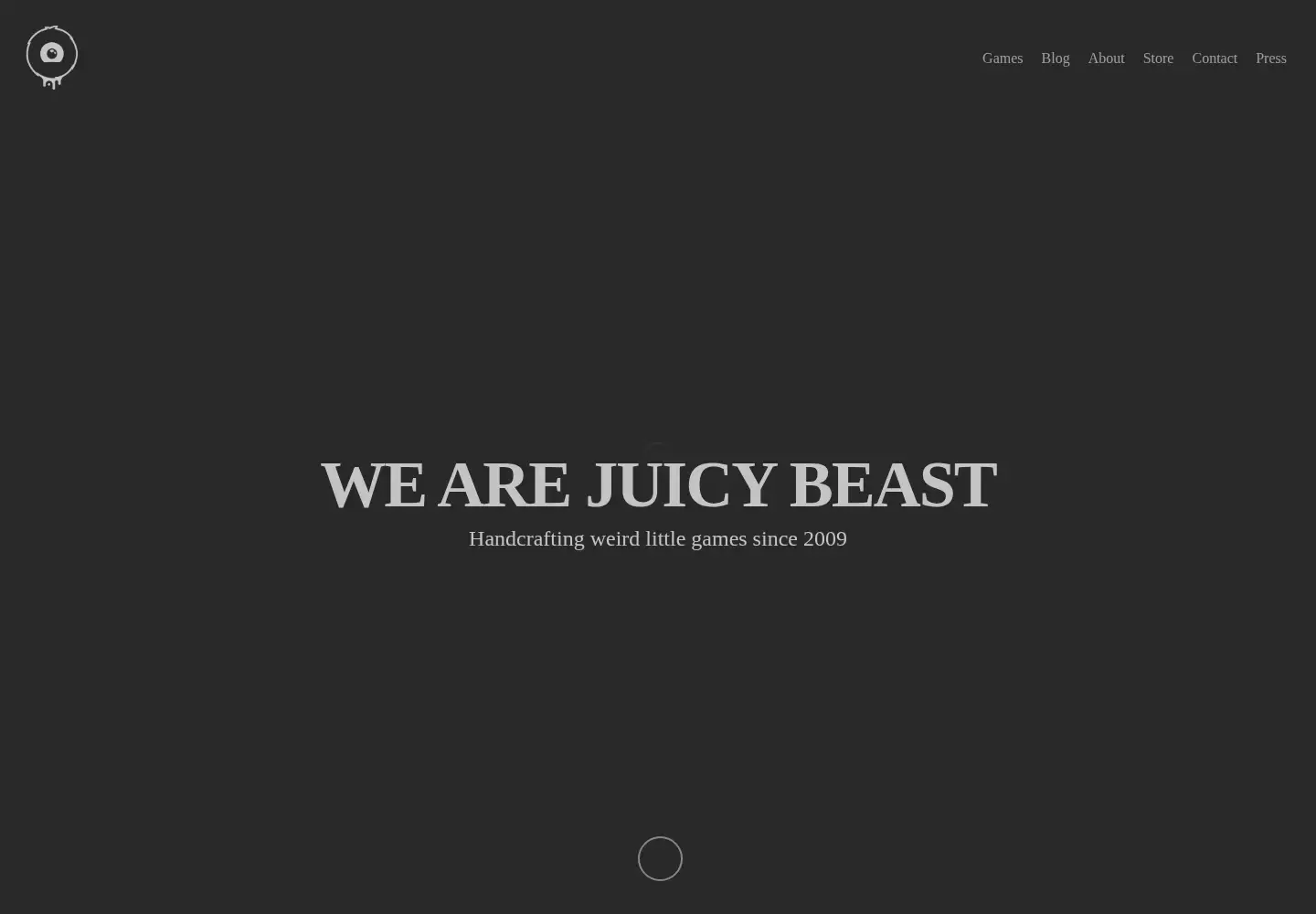 Captured homepage of juicybeast.com in the current scan