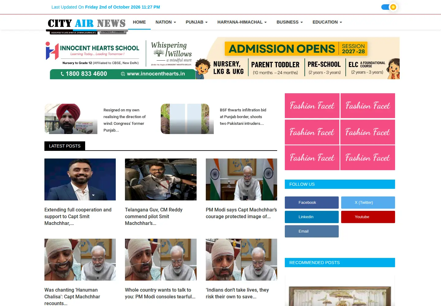 Screenshot of cityairnews.com