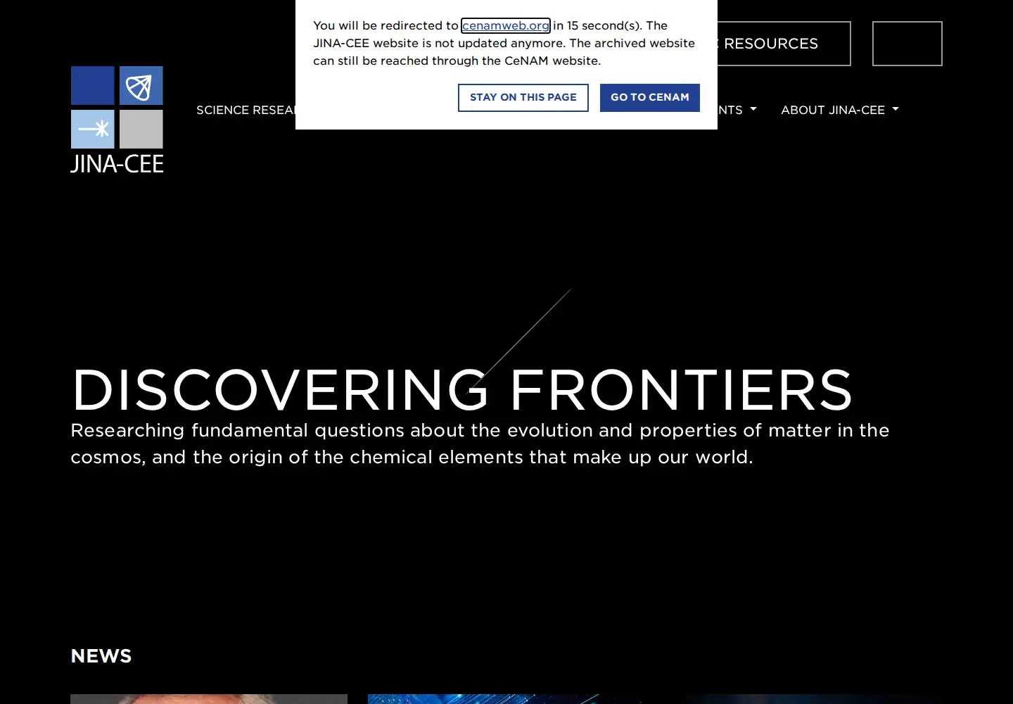 Screenshot of jinaweb.org