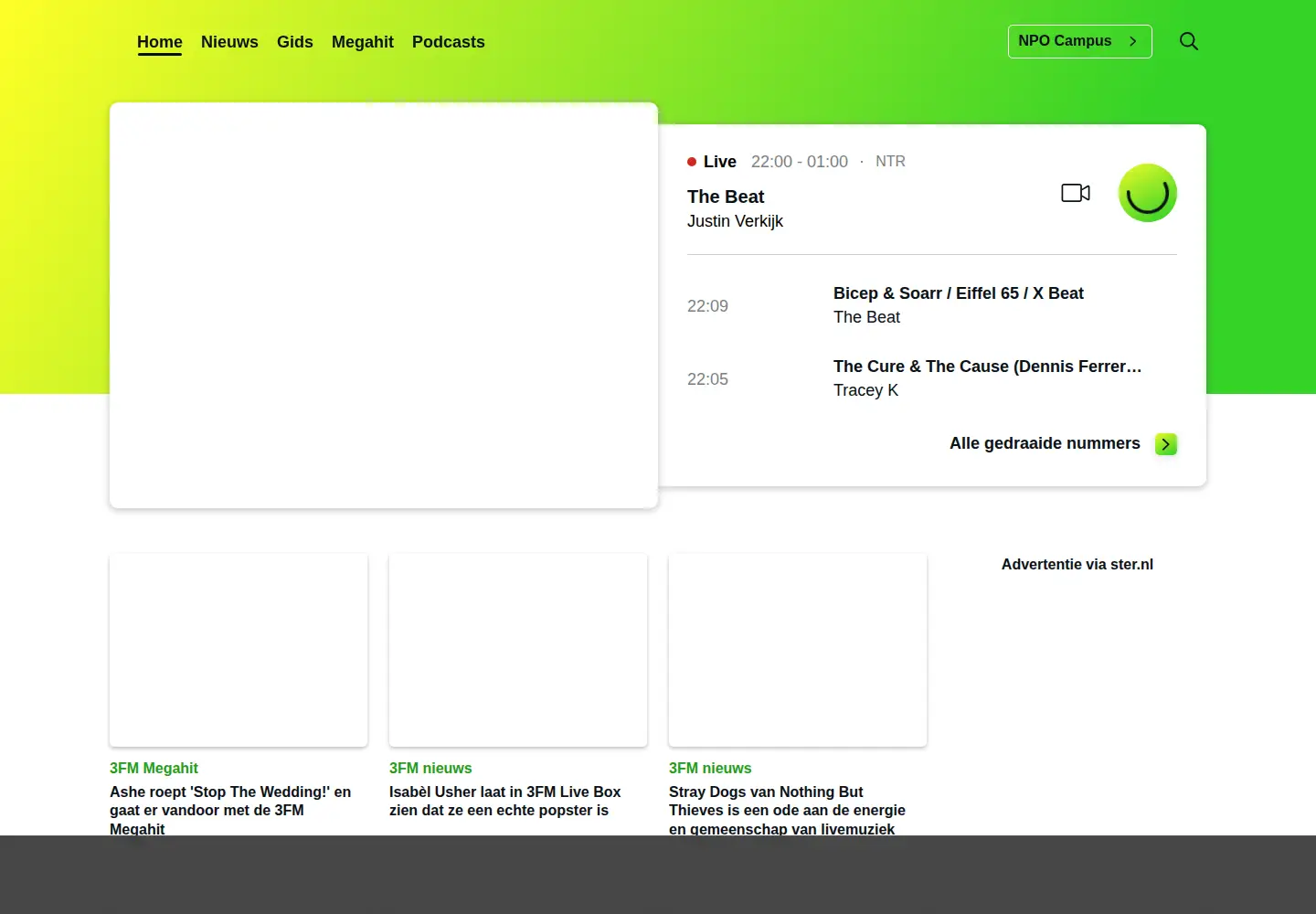 Screenshot of npo3fm.nl