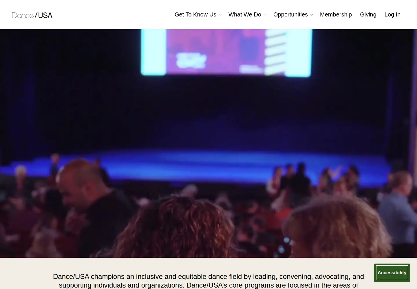 Screenshot of danceusa.org