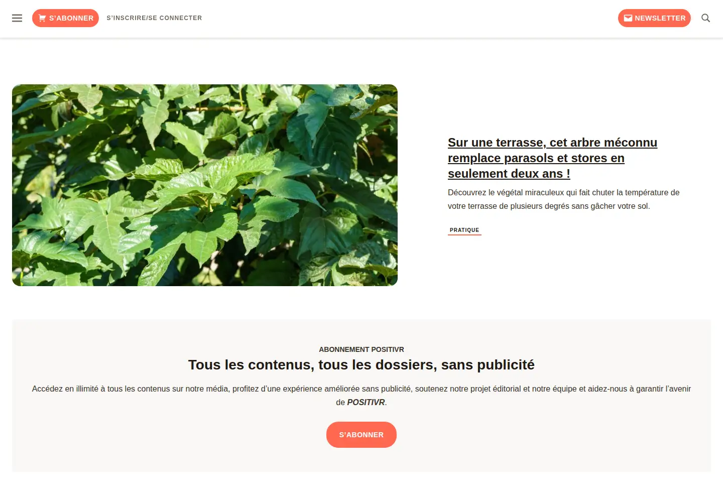 Screenshot of positivr.fr