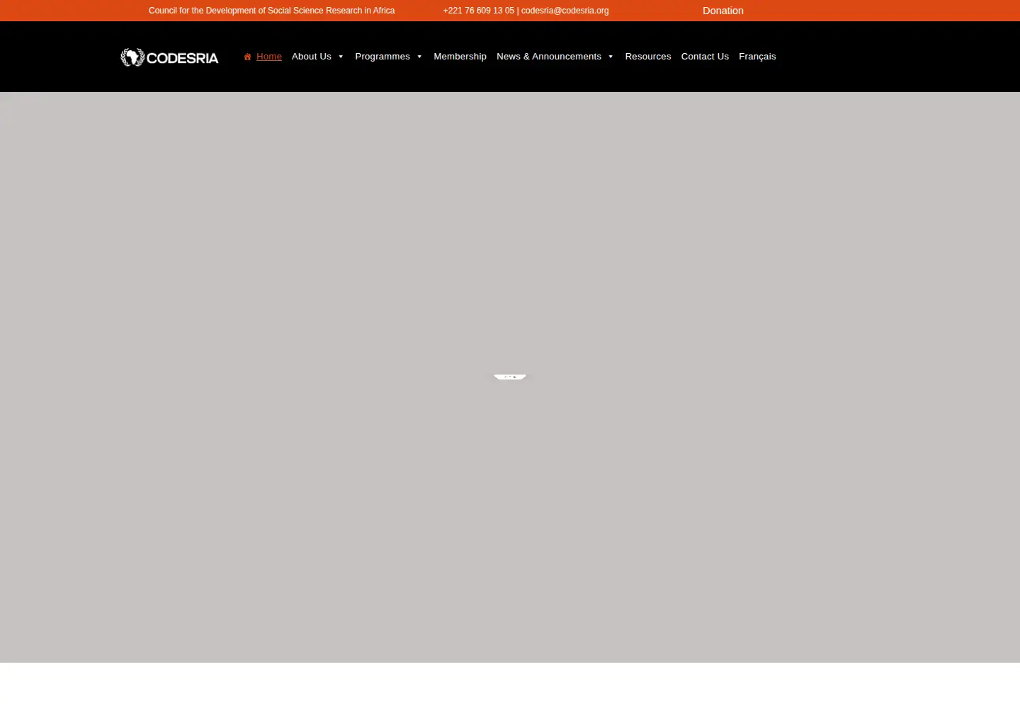 Screenshot of codesria.org