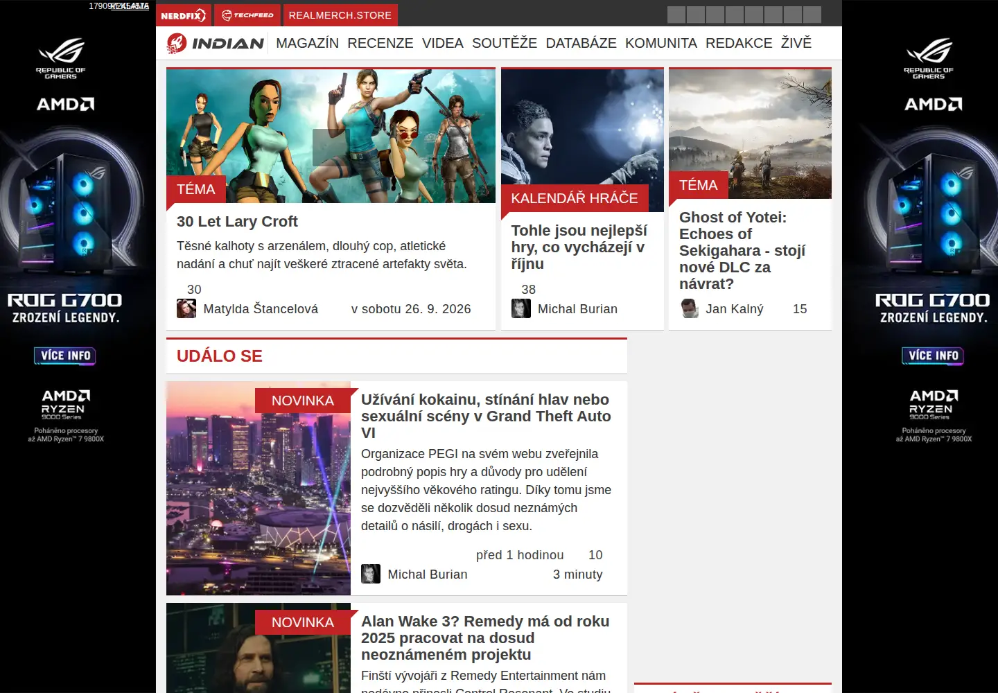 Captured homepage of indian-tv.cz in the current scan