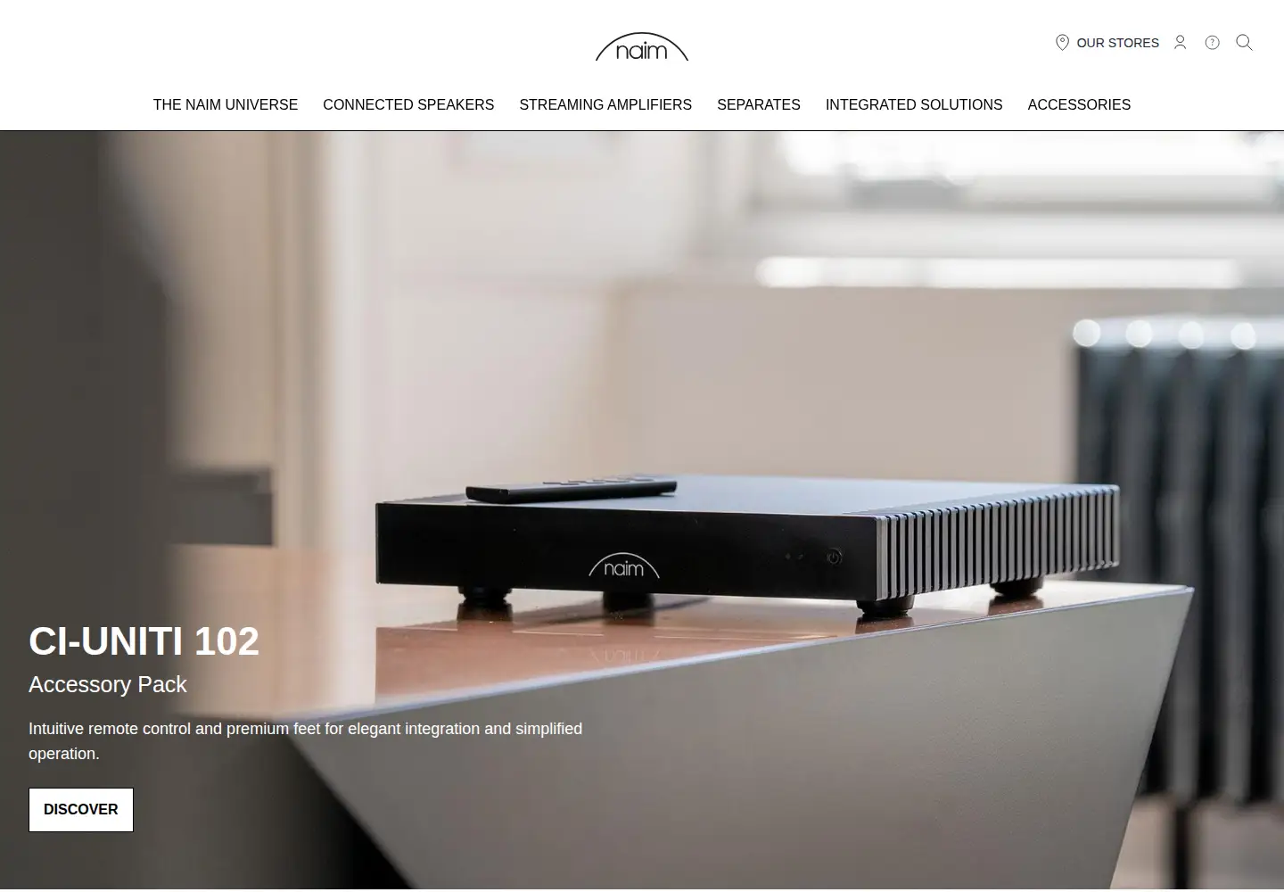 Captured homepage of naimaudio.com in the current scan