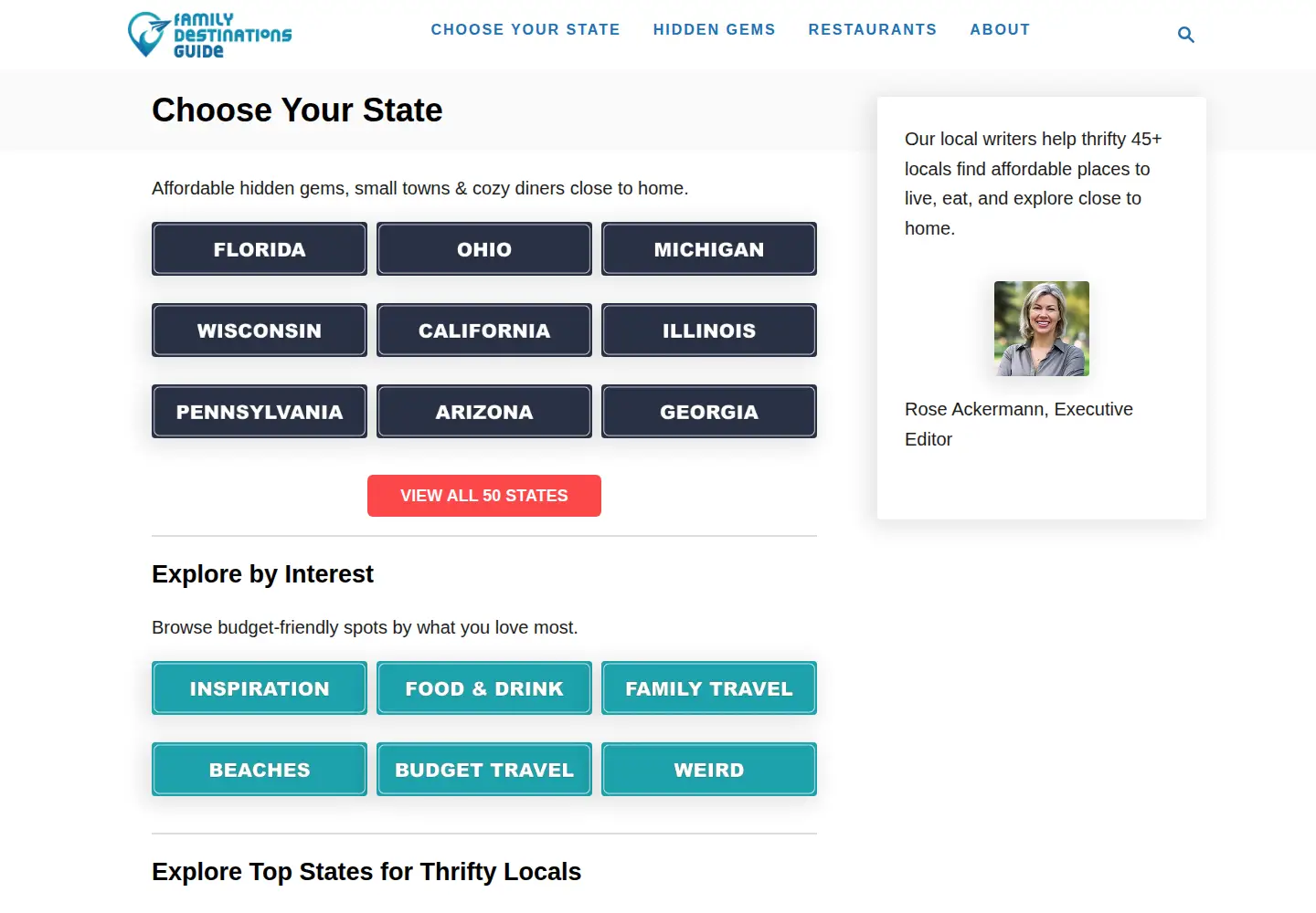 Screenshot of familydestinationsguide.com