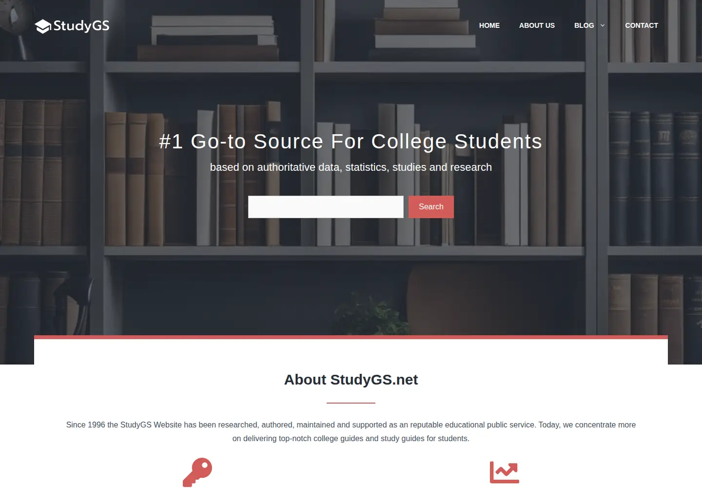 Captured homepage of studygs.net in the current scan