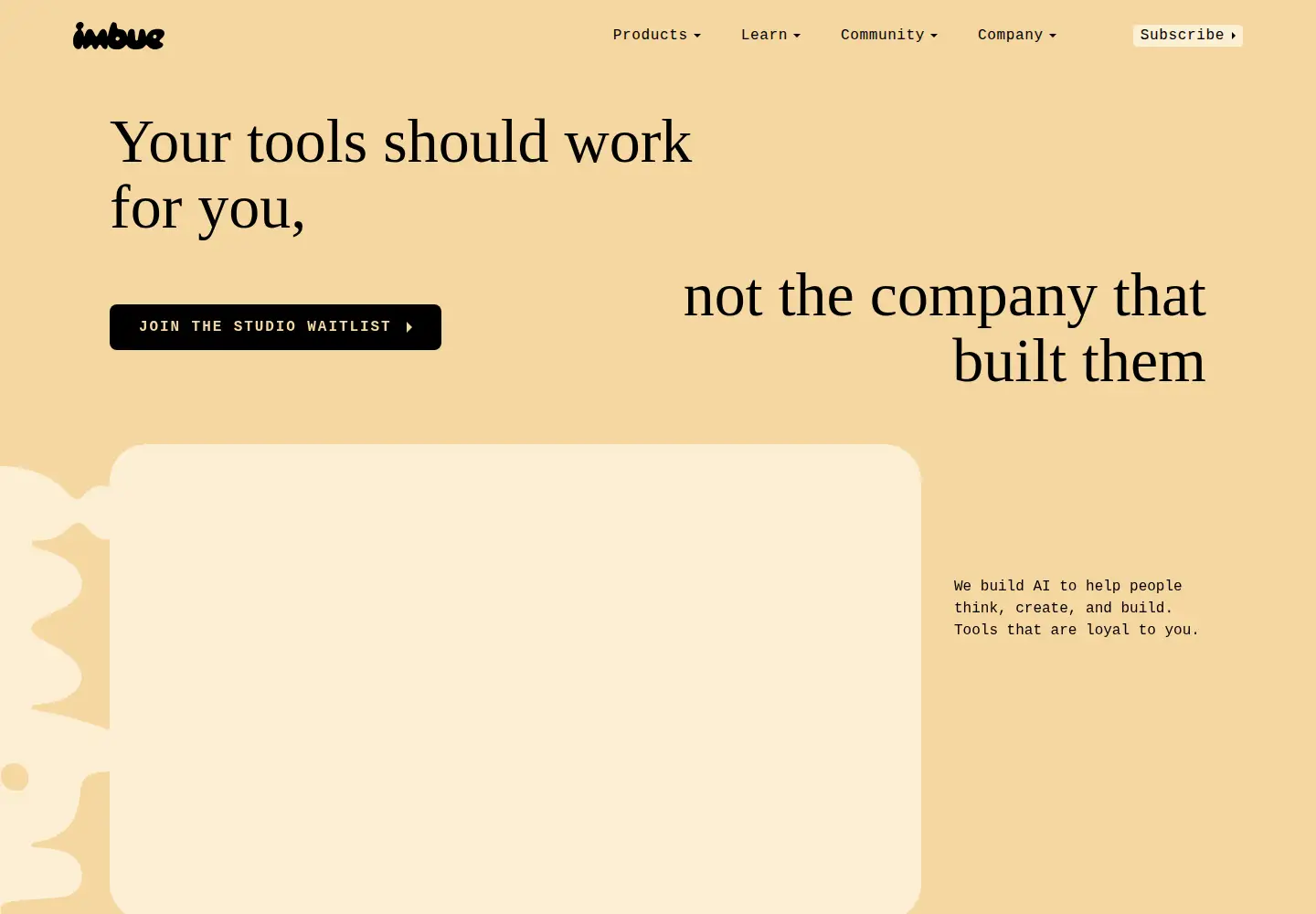 Screenshot of imbue.com
