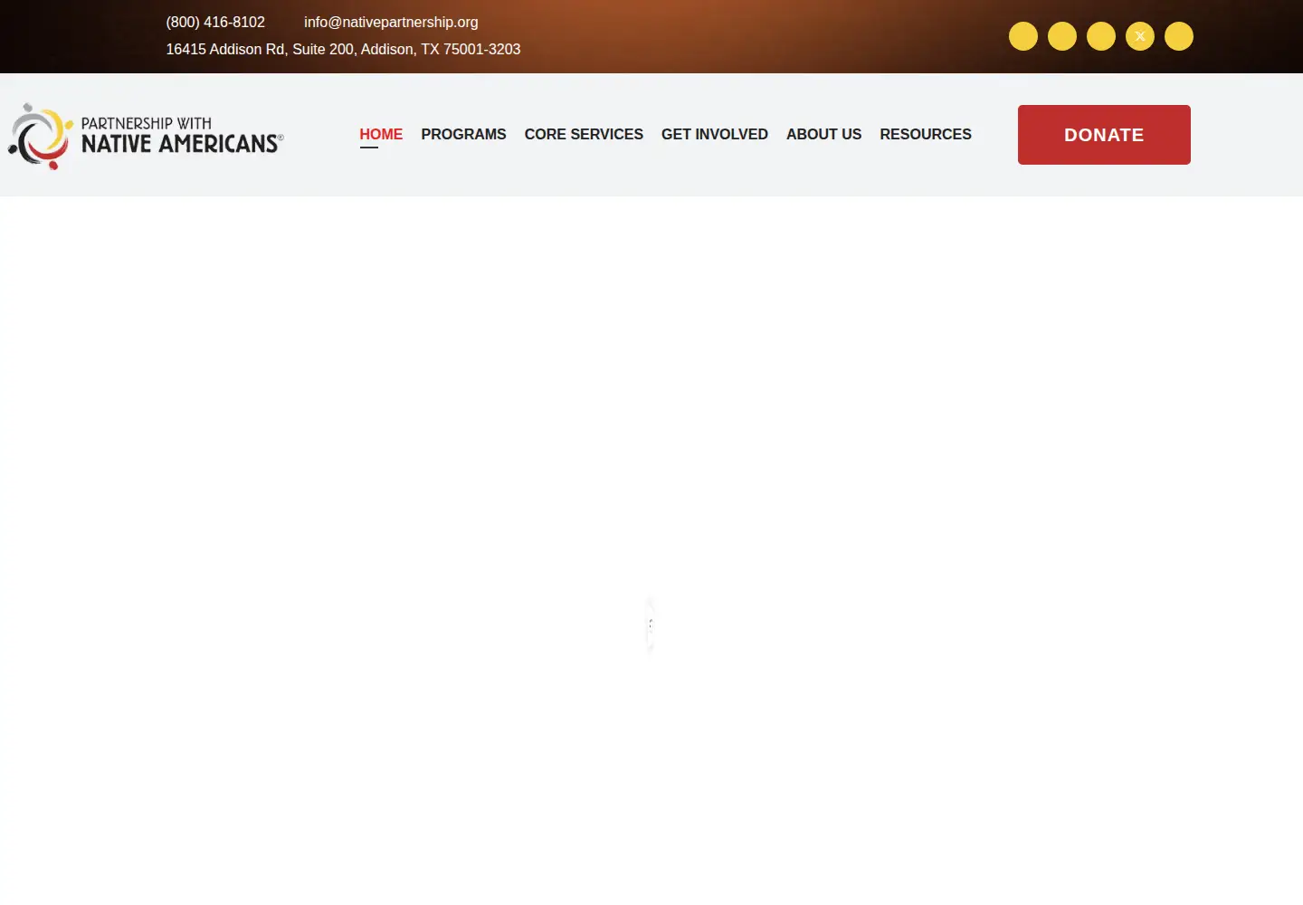 Screenshot of nativepartnership.org