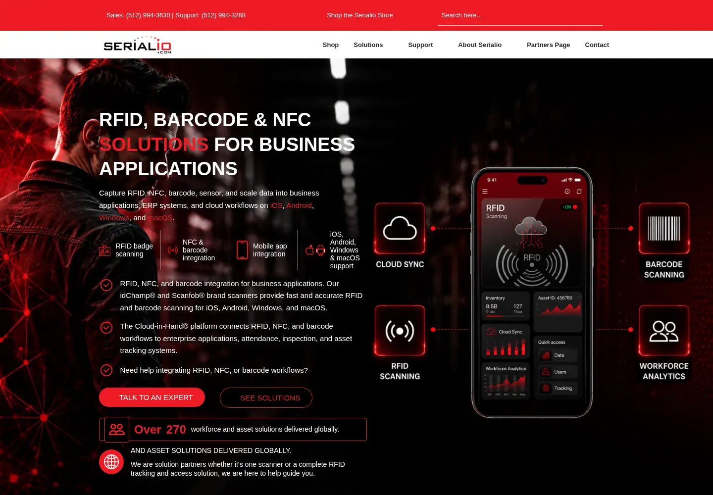 Screenshot of serialio.com