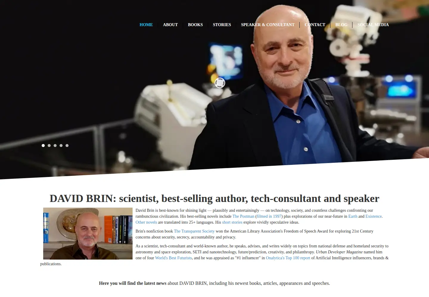 Screenshot of davidbrin.com