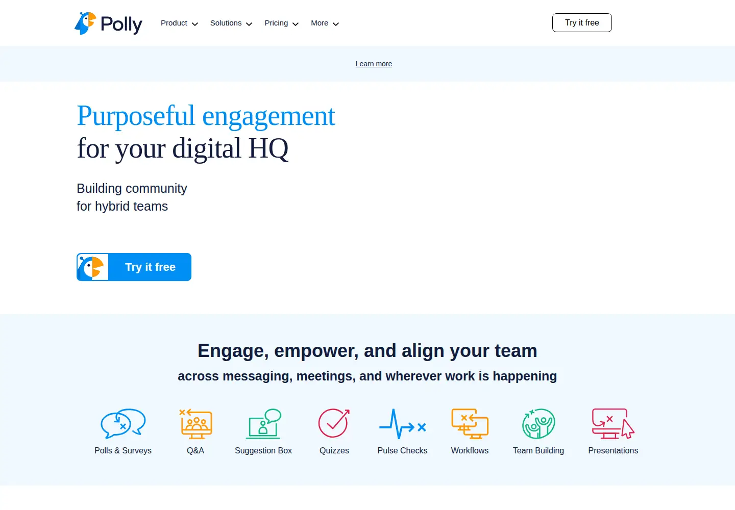 Screenshot of polly.ai