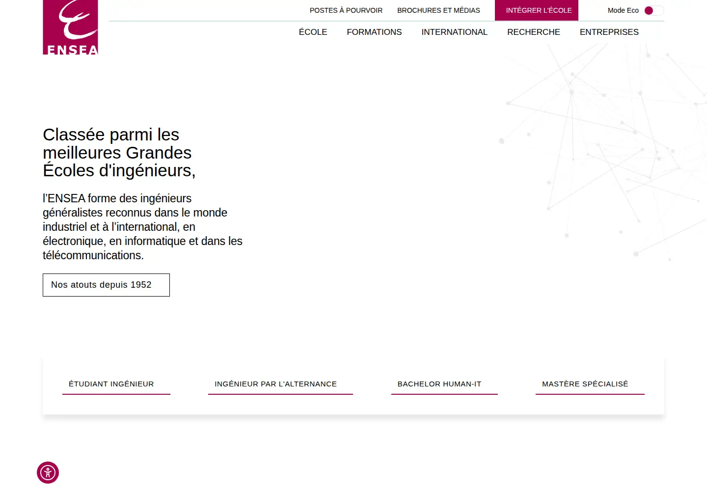 Screenshot of ensea.fr