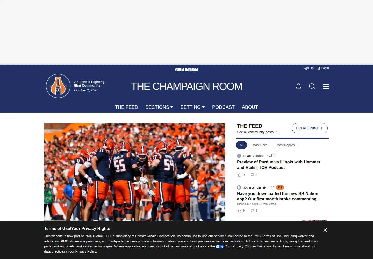 Screenshot of thechampaignroom.com
