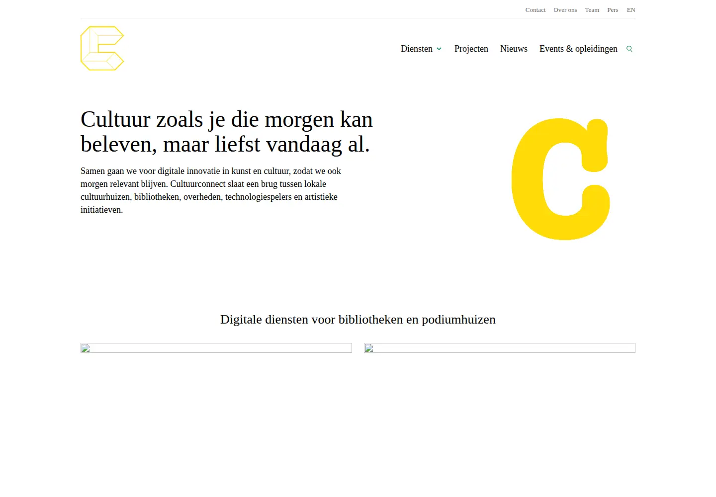 Screenshot of cultuurconnect.be