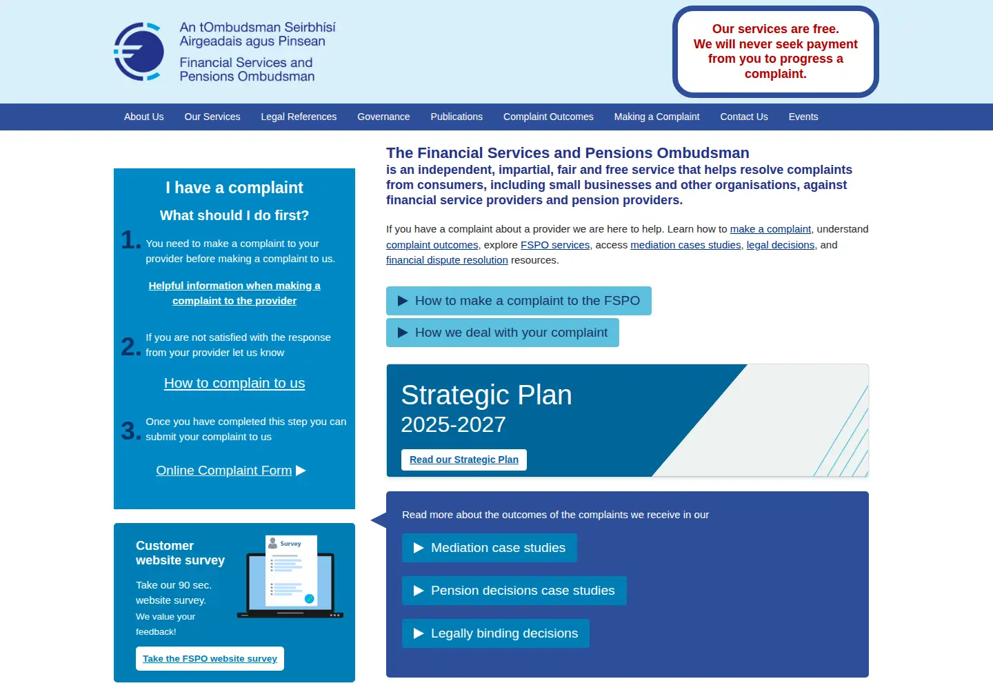 Screenshot of fspo.ie