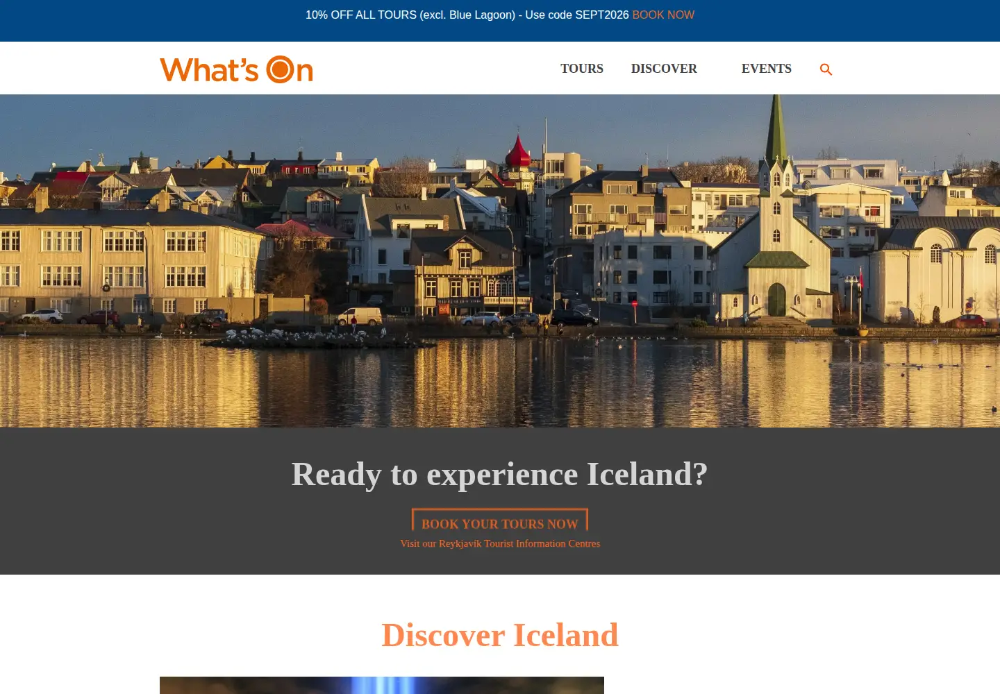 Screenshot of whatson.is