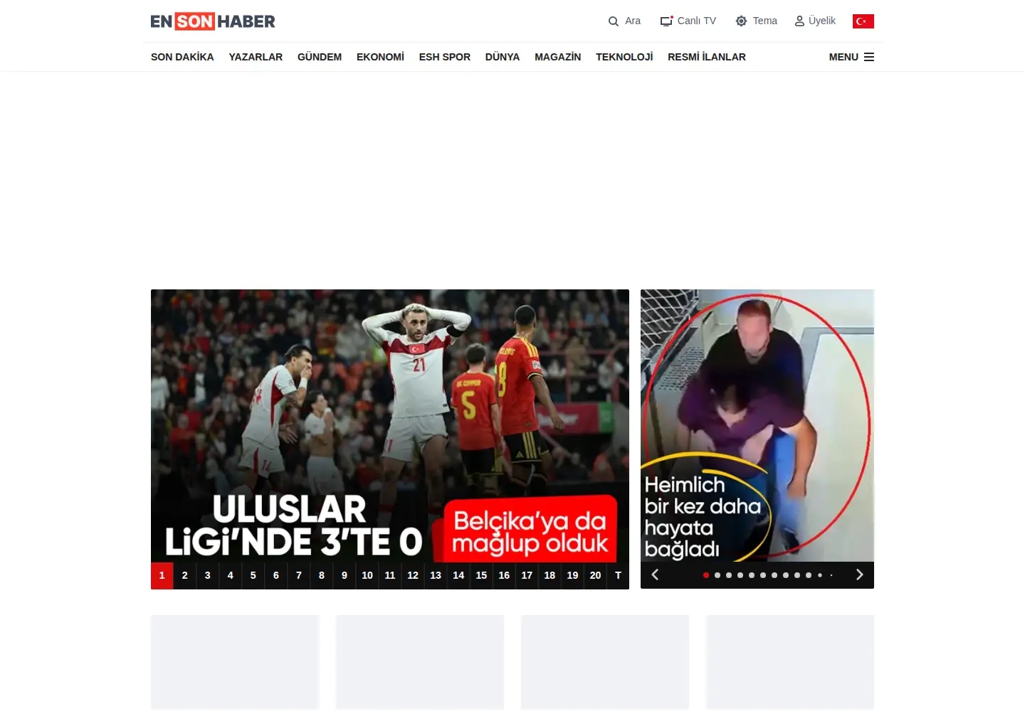 Screenshot of ensonhaber.com