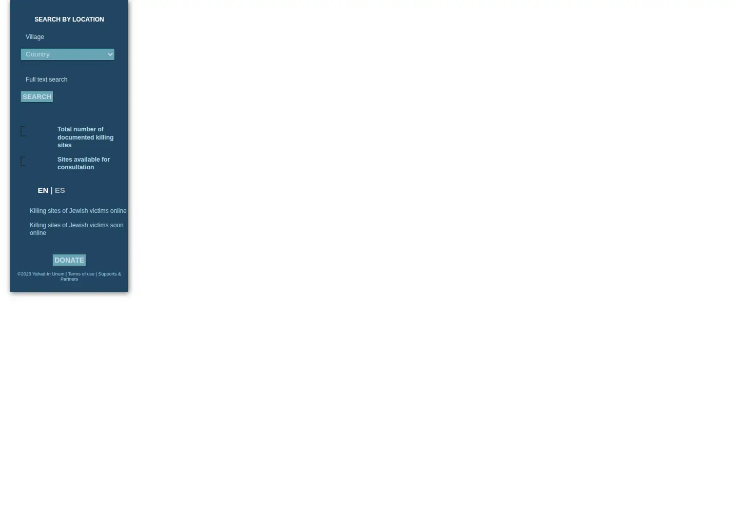 Screenshot of yahadmap.org