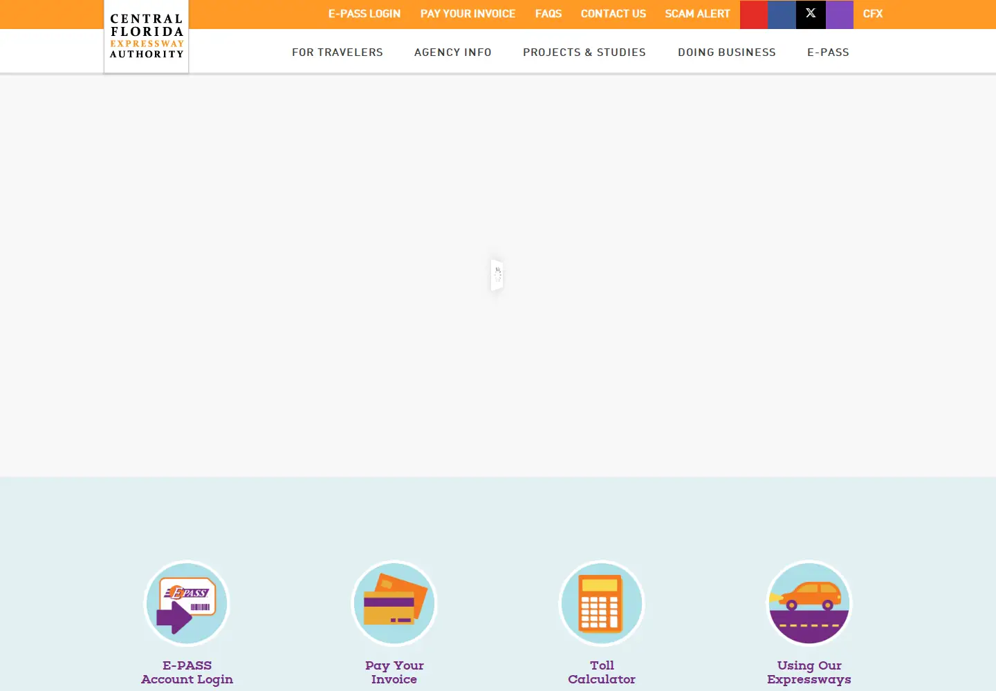 Captured homepage of cfxway.com in the current scan