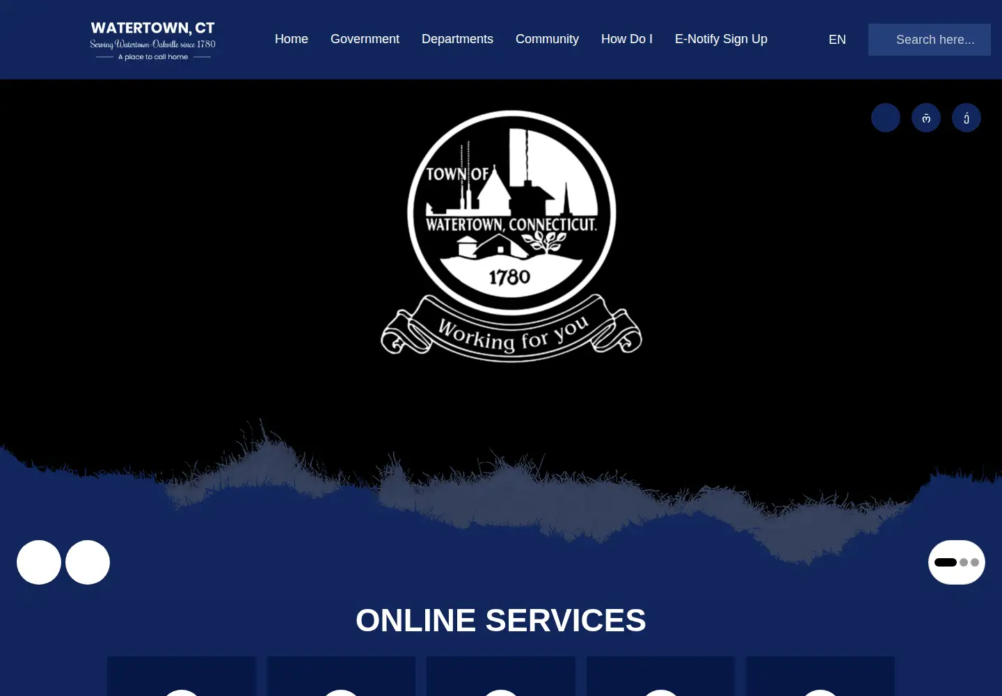 Screenshot of watertownct.org