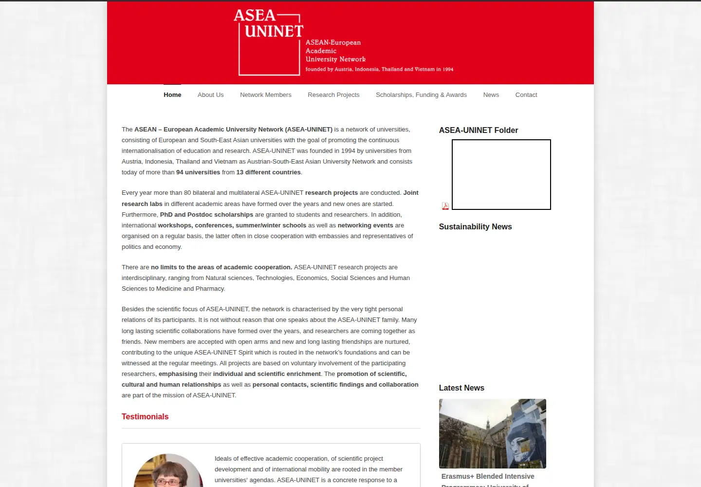 Screenshot of asea-uninet.org